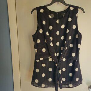 Ann Taylor Polka Dot Sleeveless Blouse